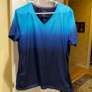 Koi Lite ombré scrub top